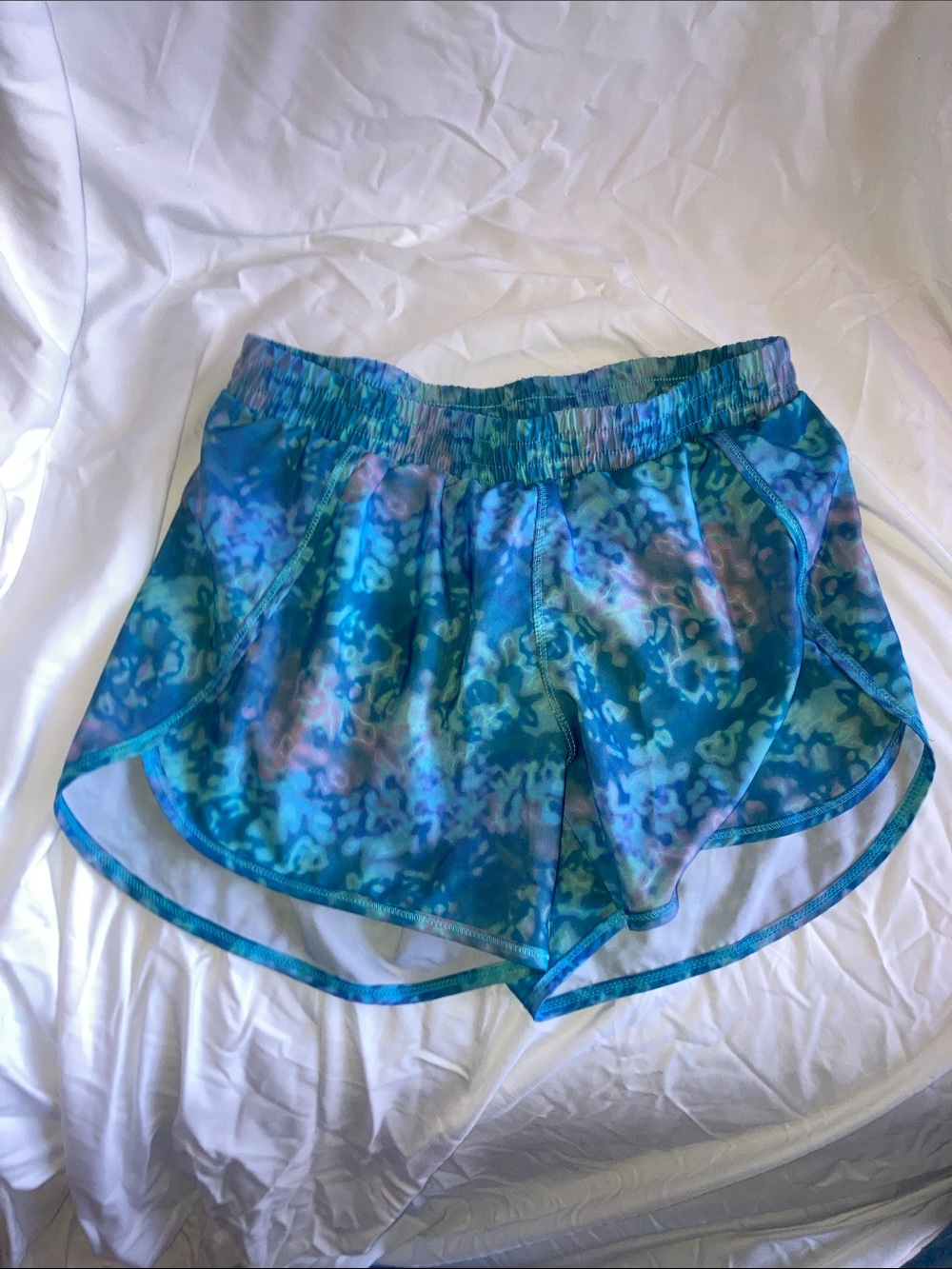 ALL IN MOTION Blue Tie-Dye Athletic girls Shorts